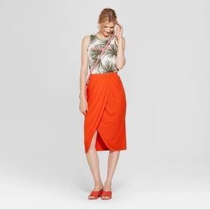 A New Day Modal Stretch Wrap Skirt, Red S